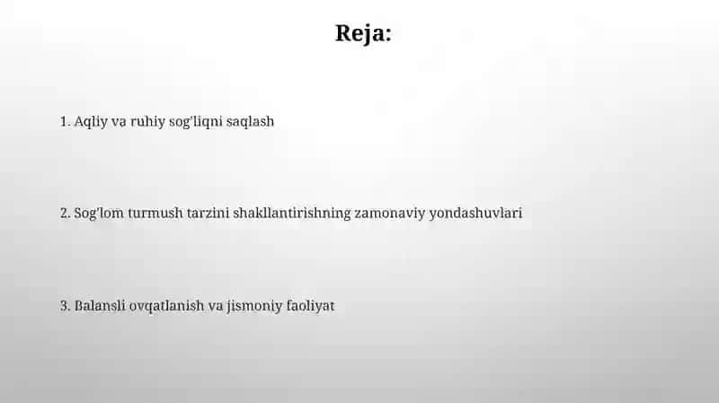 Sogʻlom turmush tarzini shakllantirishning zamonaviy yondashuvlari 2