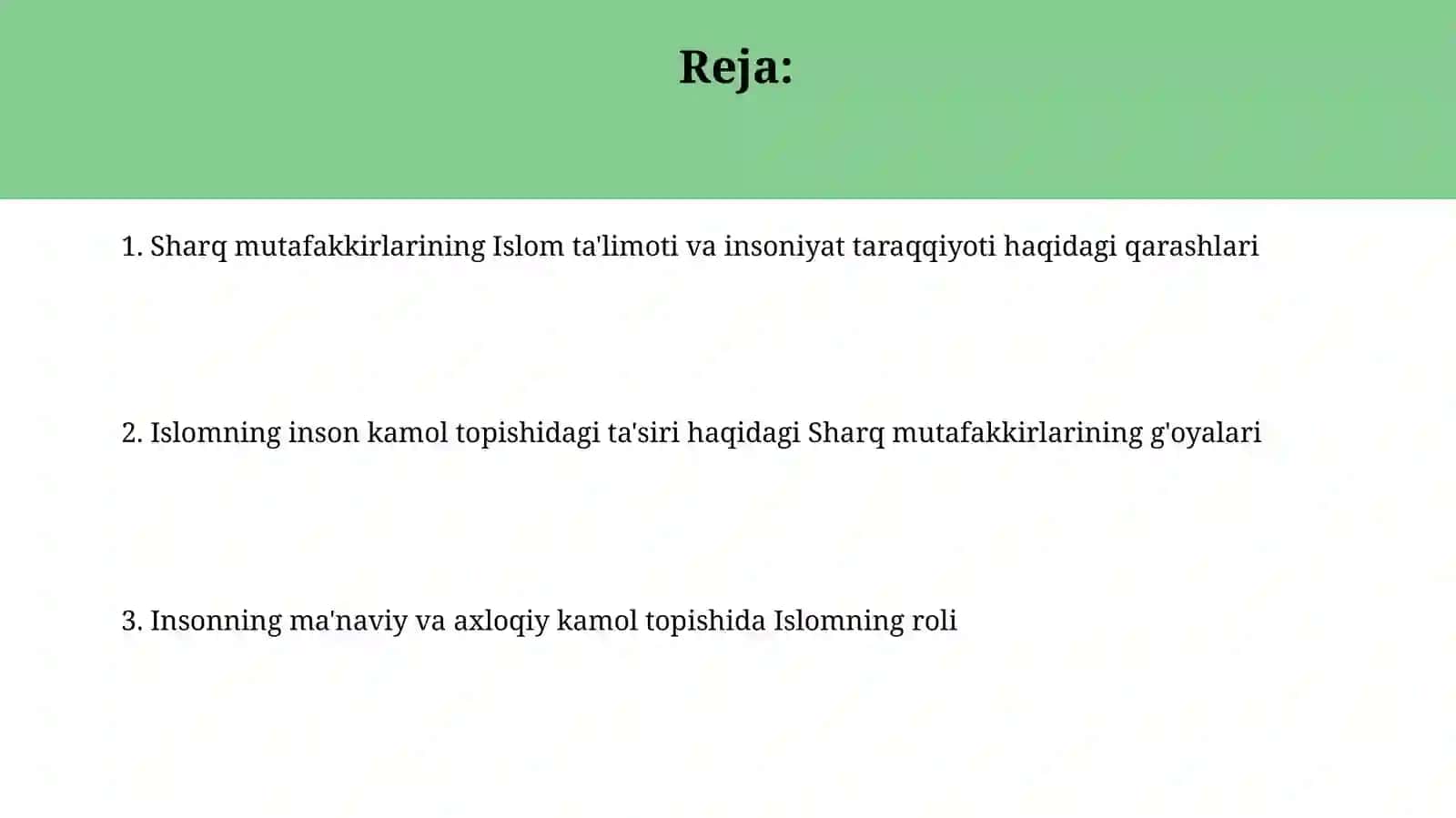 Sharq mutafakkirlarining islom dinning inson kamolotiga tasiri haqidagi gʻoyalar 2