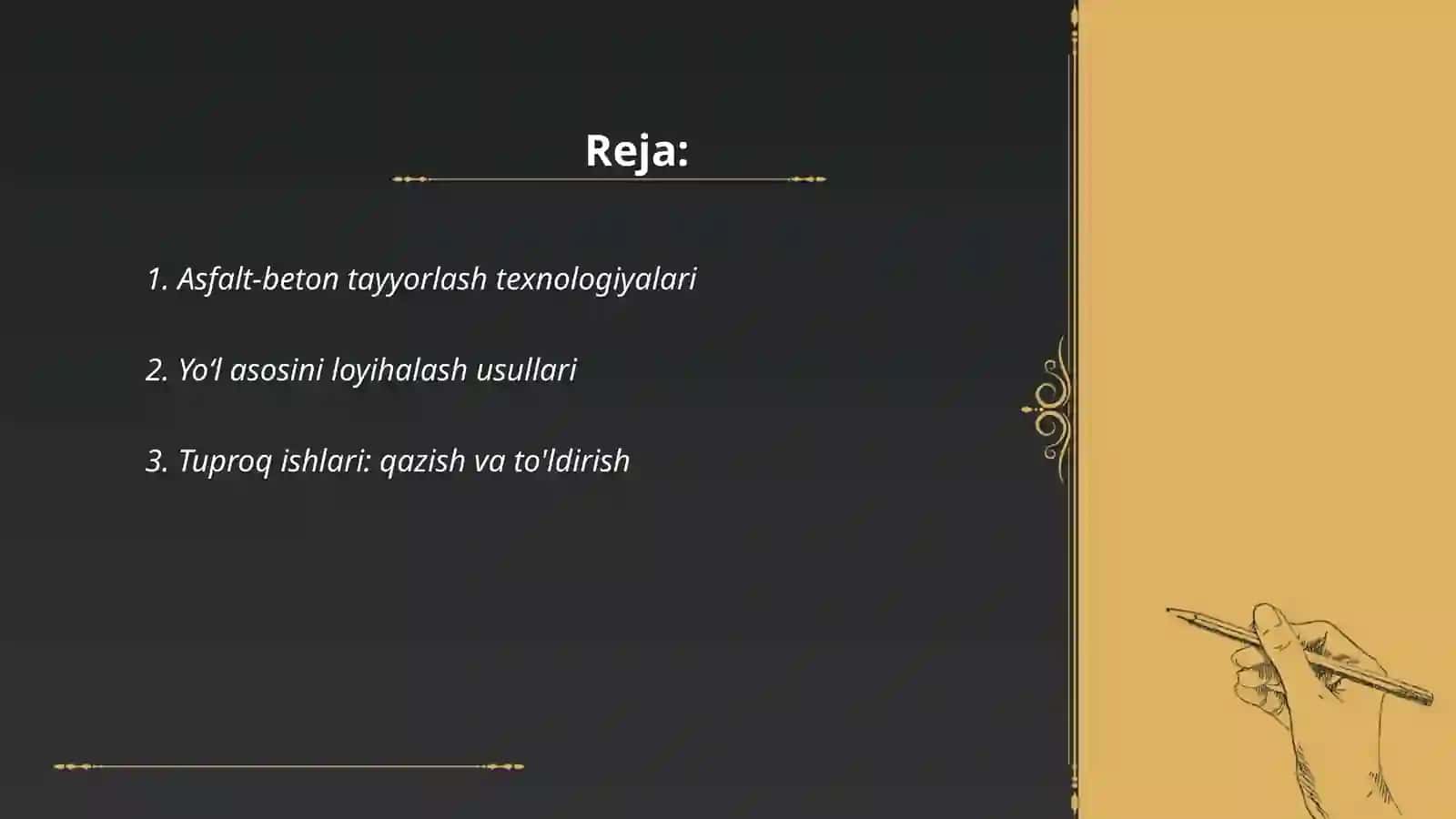 Asfalt-beton tayyorlash texnologiyalari 2