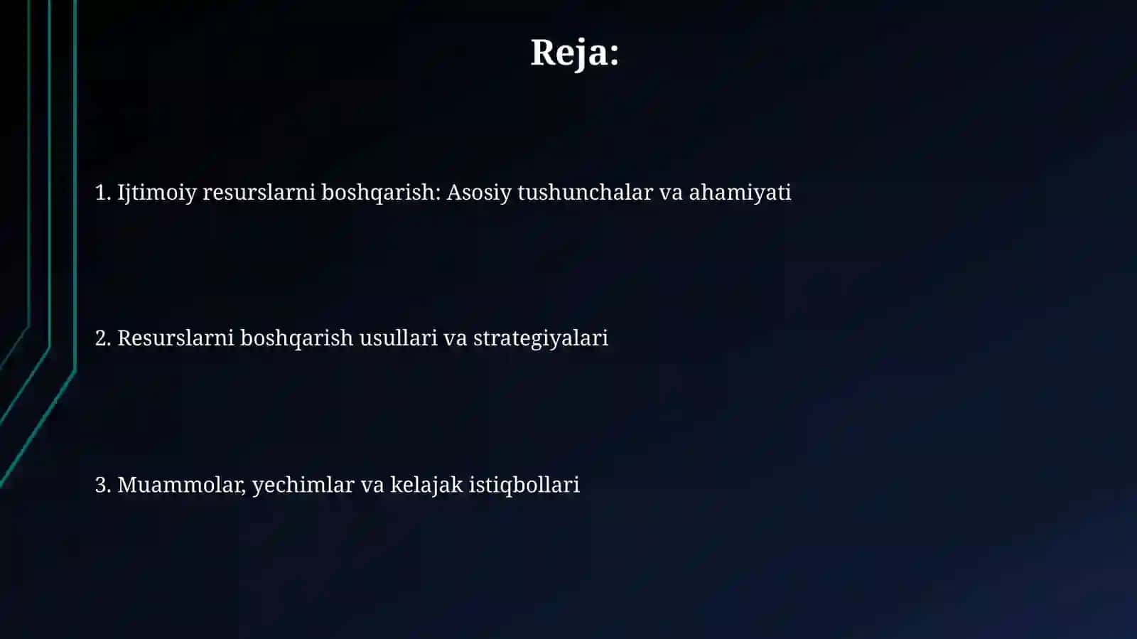 Ijtimoiy resurslar ularni boshqarish yoʻllari 2
