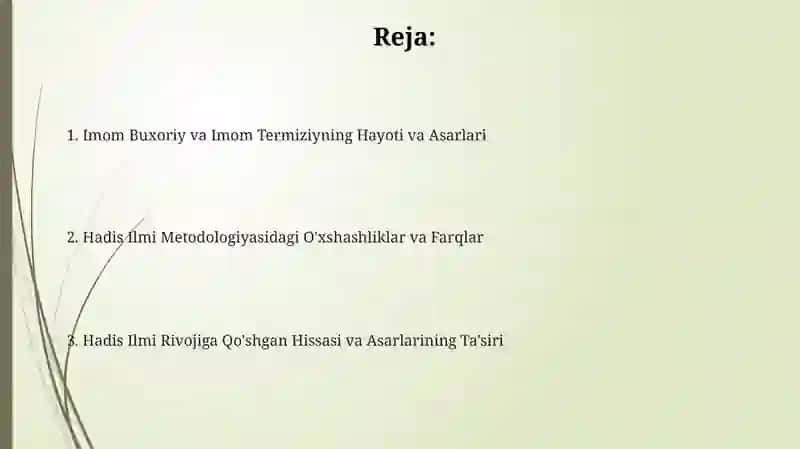 Imom Buxoriy va Imom Termiziyning Hayoti va Asarlari 2