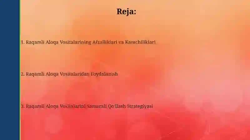 Raqamli Aloqa Vositalarining Turlari va Imkoniyatlari 2
