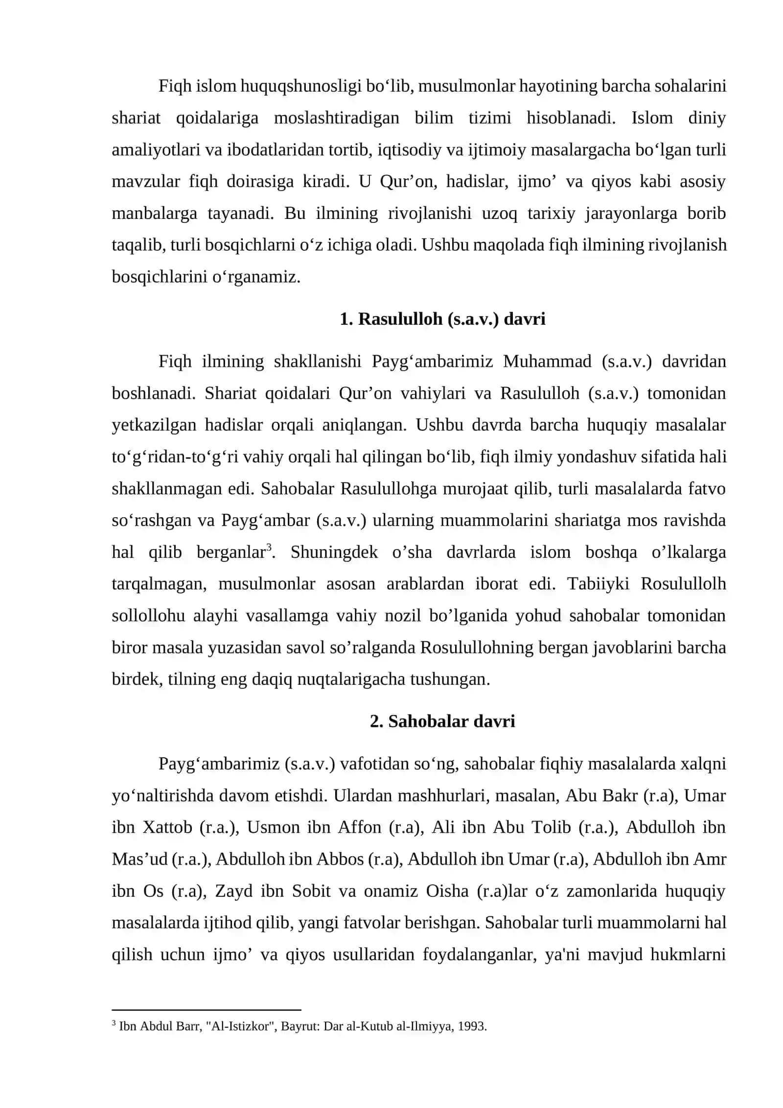 Fiqh Ilmining Rivojlanish Bosqichlari 2