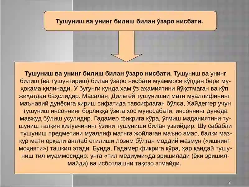 Тушуниш ва тушунтириш 2