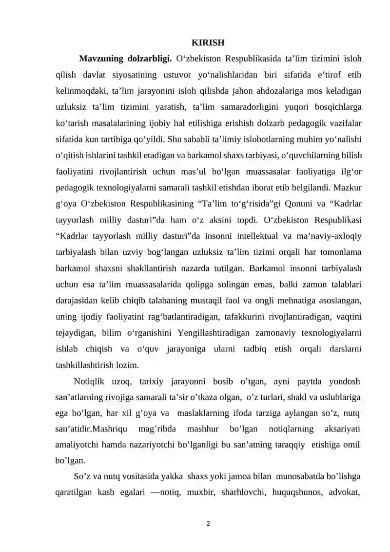 Ona tili óqitishda rasmlar bilan ishlash orqali óquvchilarning og'zaki va yozma nutqini rivojlantirish usullari 2