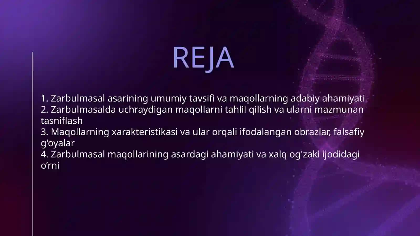 "ZARBULMASAL" ASARIDAGI MAQOLLARNI TO'PLASH VA ASARDAGI O'RNINI ANIQLASH 2