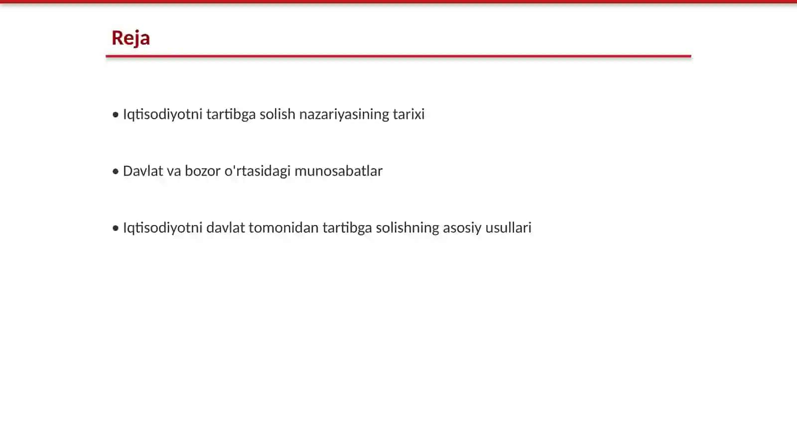Iqtisodiyotni davlat tomonidan tartibga solish to'g'risidagi turli xil nazariya va qarashlar tahlili 2
