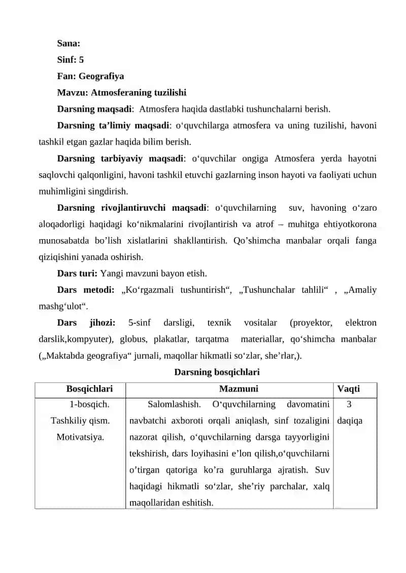 Atmosferaning tuzilishi 2
