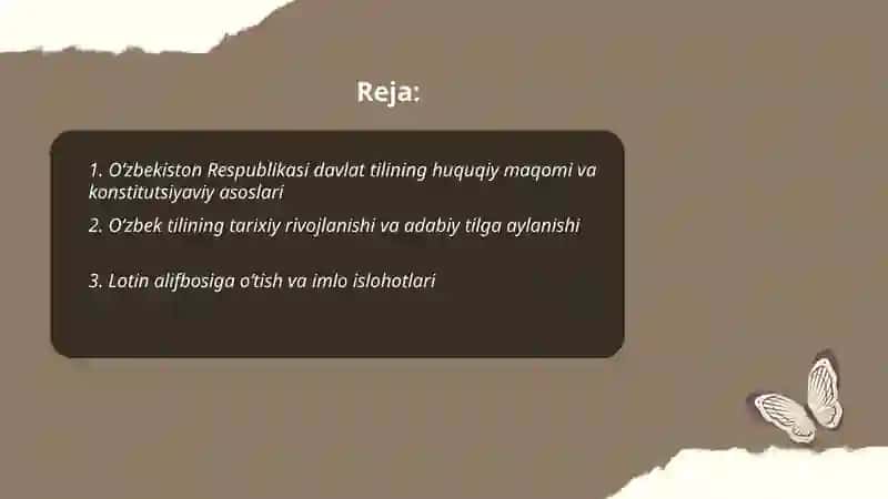 Oʻzbekiston Respublikasi Davlat tili - oʻzbek tilidir 2