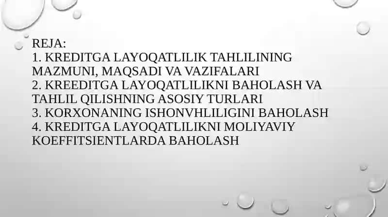 Kreditga layoqatlilikni aniqlash yo‘llarini tahlili 2