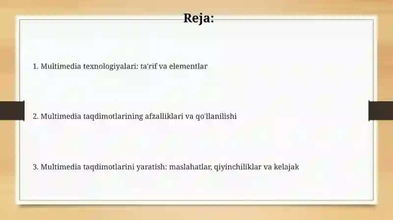 Multimedia texnologiyalari: Ta'rif va elementlar 2
