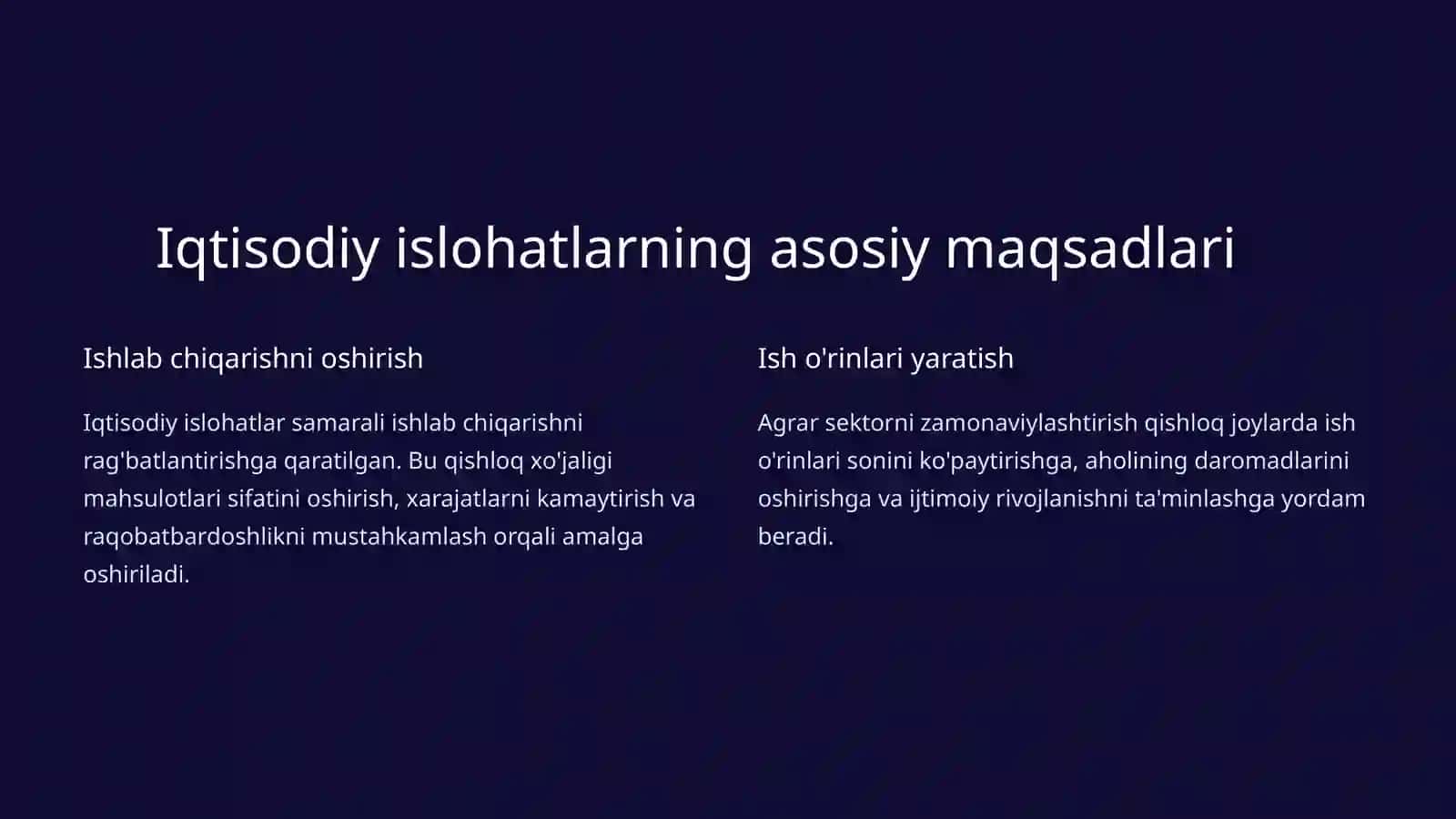 Agrar sohada iqtisodiy islohatlarni rivojlantirishda innovatsion texnologiyalarni tutgan oʻrni 2