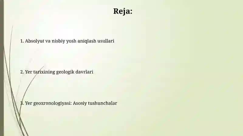 Yerning geoxronologiyasi va yerning tarixi 2