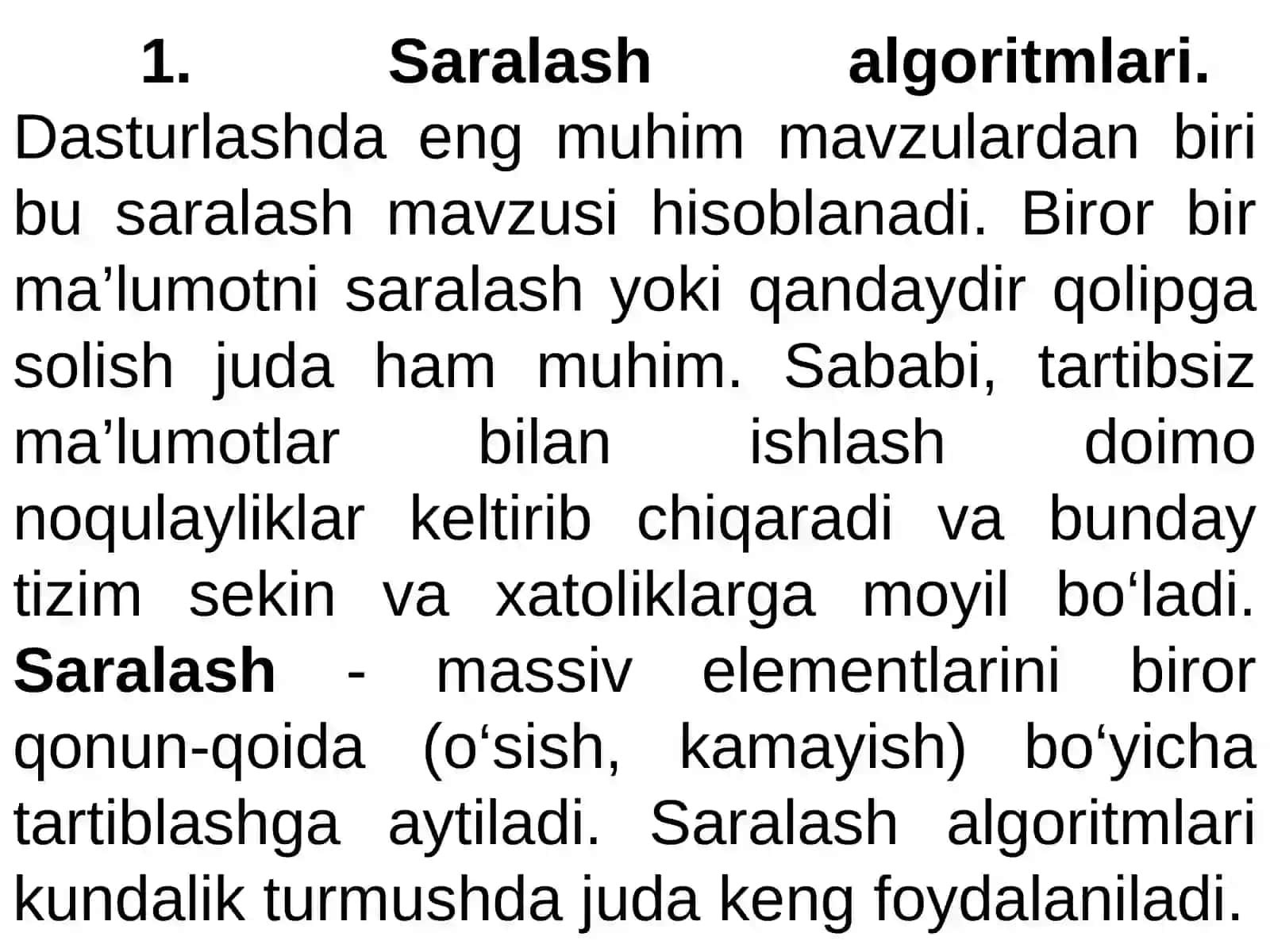 Saralash algoritmlari 2