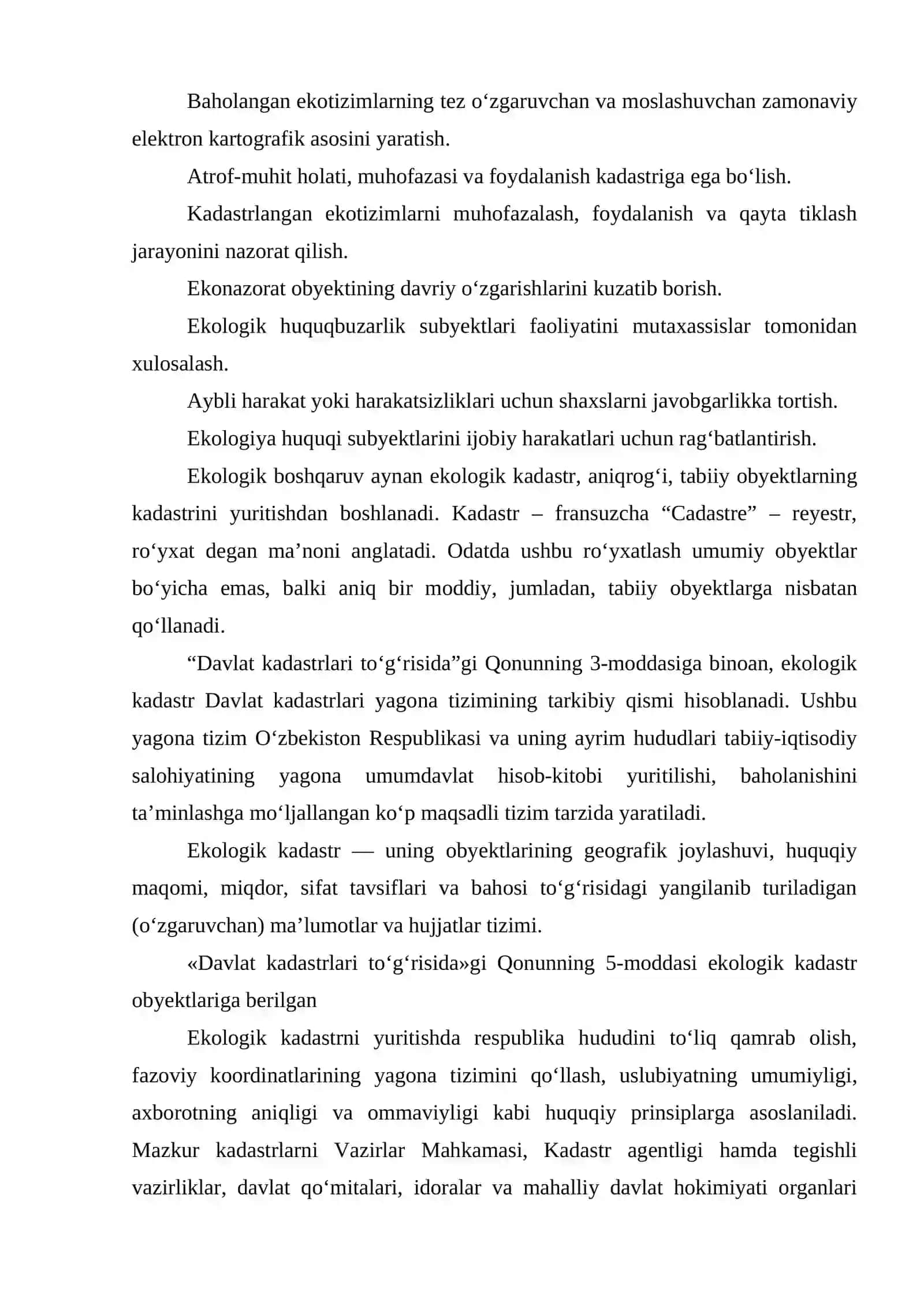 Ekologik kadastr, nazorat va ekspertiza 2