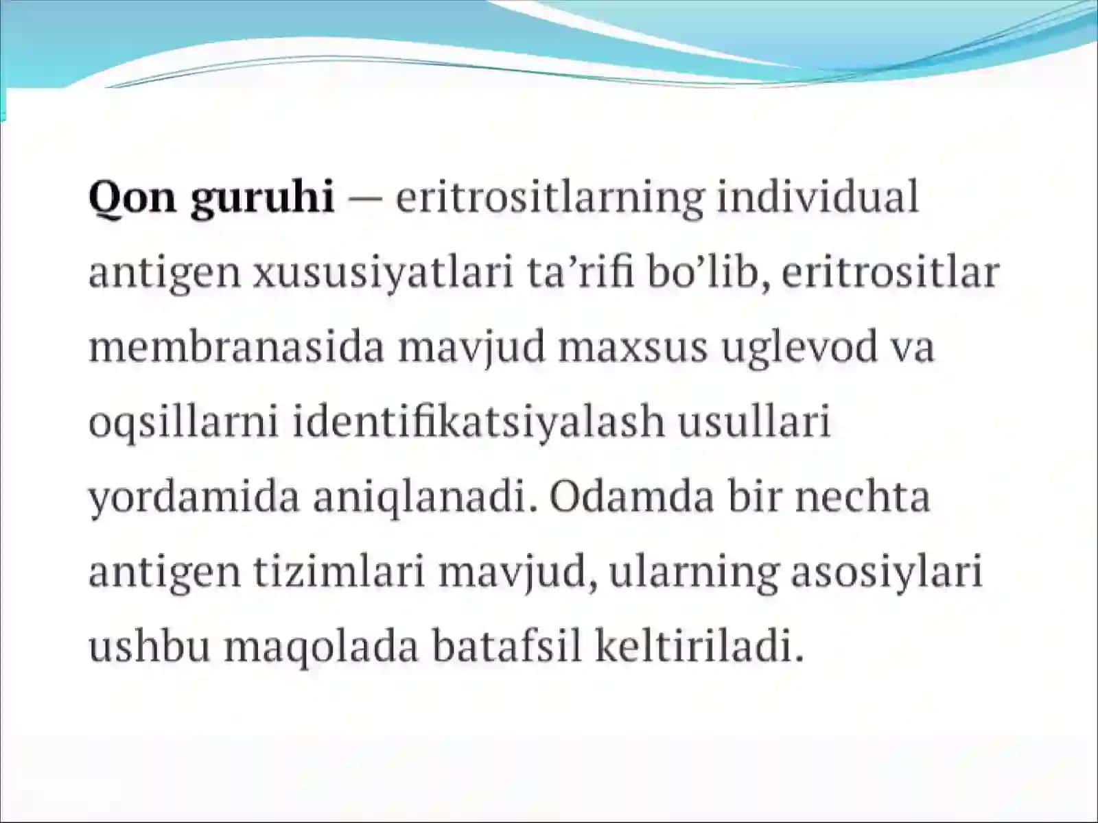 Qon guruhlari va rezus faktorni aniqlash 2