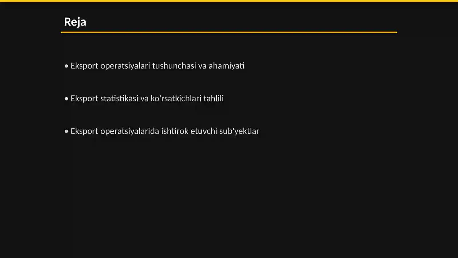 Eksport operasiyalari tahlili 2