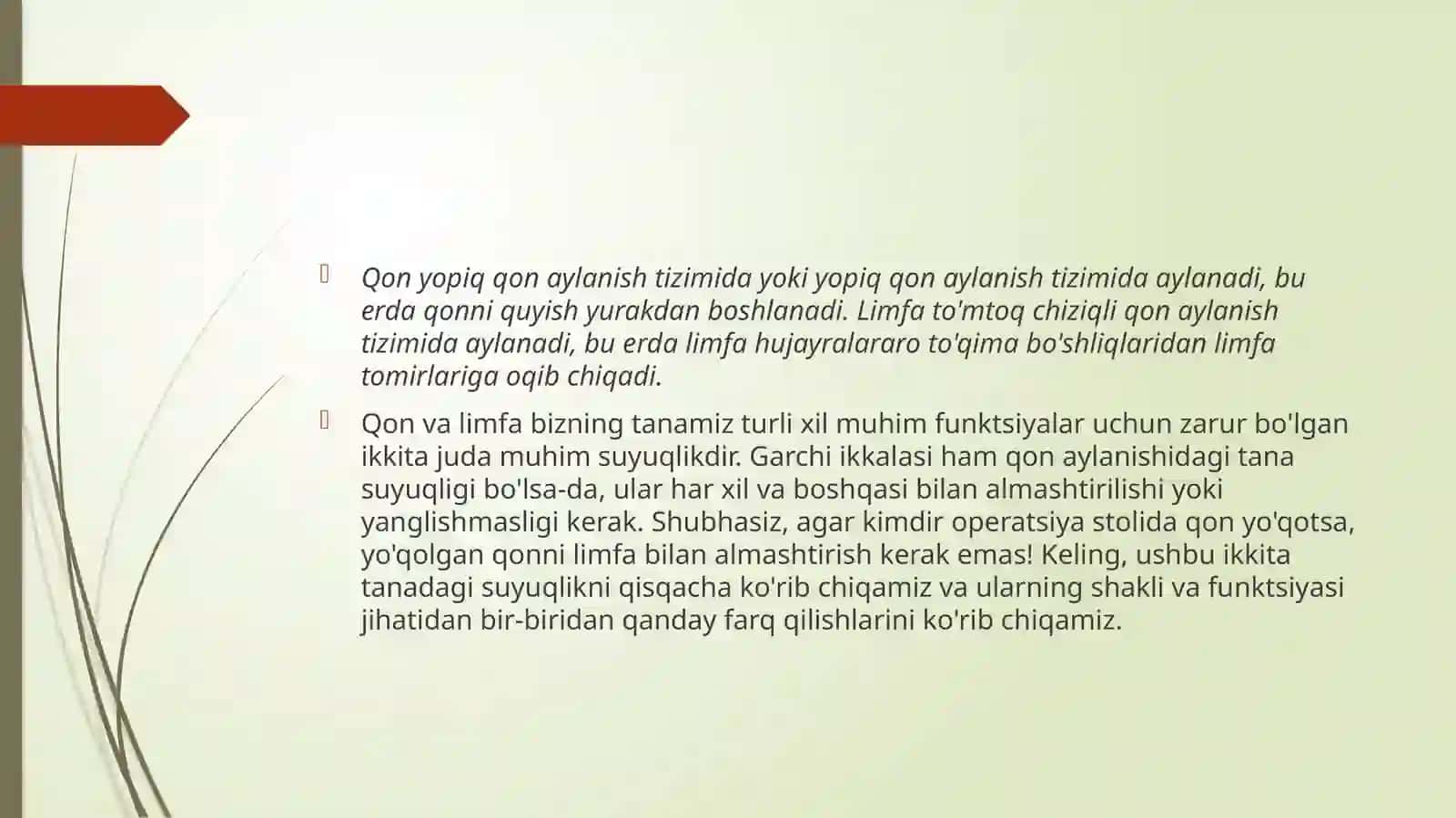 Qon va Limfa 2