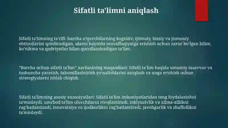 Maktabda Ta'lim Sifatini Oshirish Bo‘Yicha Maqsadli Xarita 2