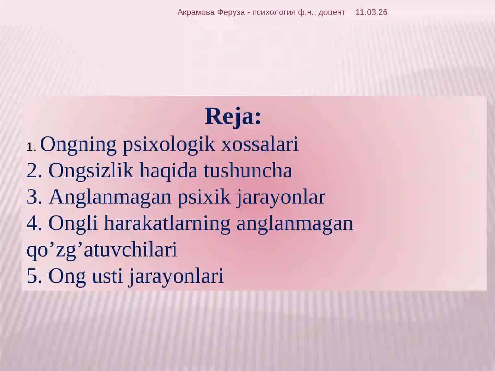 ONG TARAQQIYOTI VA ONGSIZLIK 2
