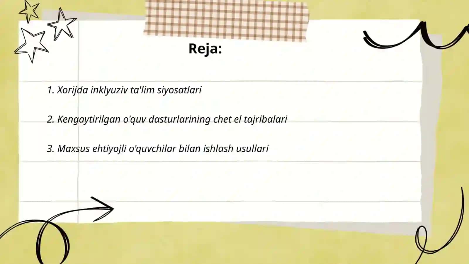 Xorijda inklyuziv ta'lim siyosatlari 2