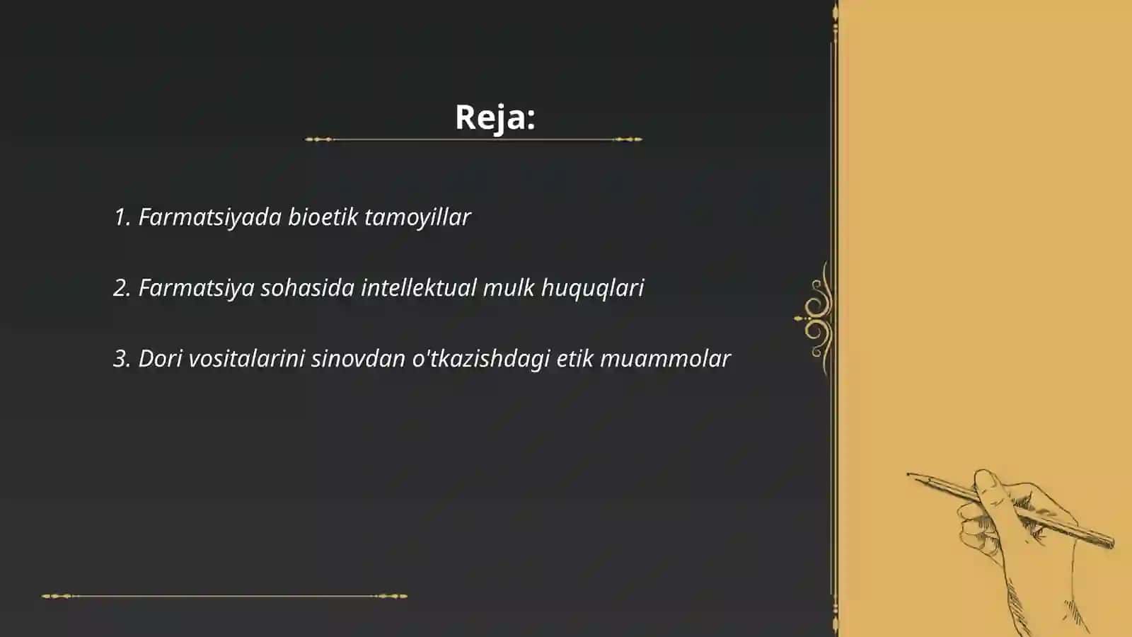 Farmatsiya sohasida bioetik va huquqiy muammolar 2