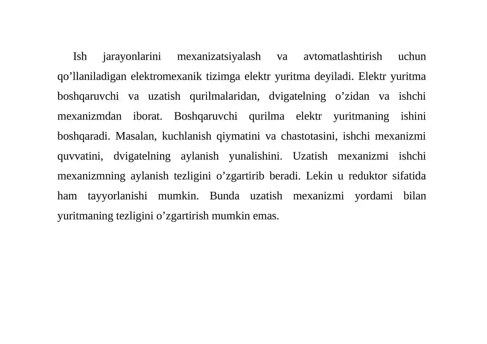 Elektr yuritma boshqarish 2