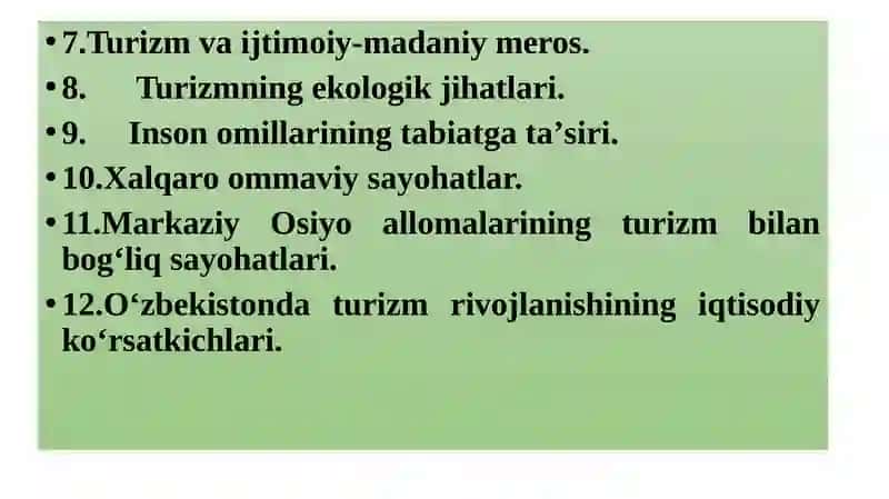 Turizm faoliyatining kelib chiqishi va evolyutsiyasi 2