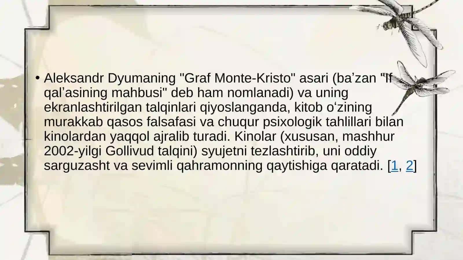"Graf MontoKristo"va"Ifqalʼasiningmaxbusi"asarivakinolariningqiyosiytahlili 2