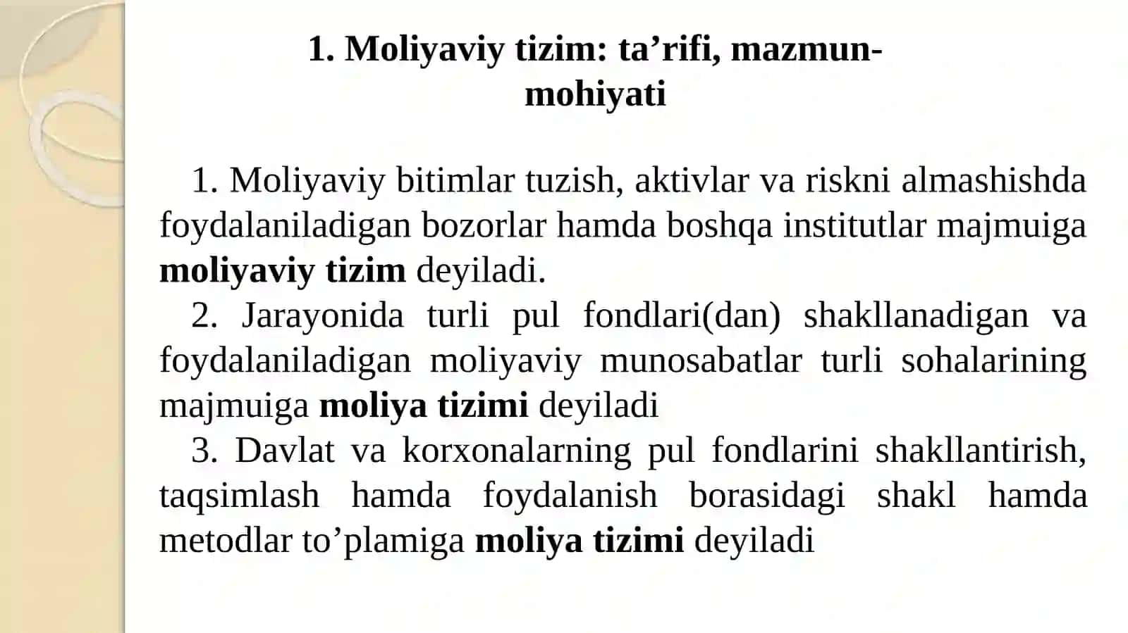 Moliyaviy tizim 2