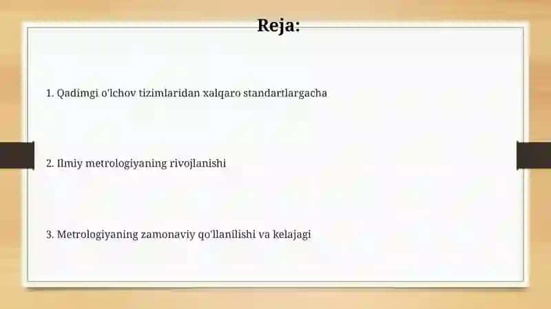 Metrologiyafanining tarixi va rivojlanishi 2