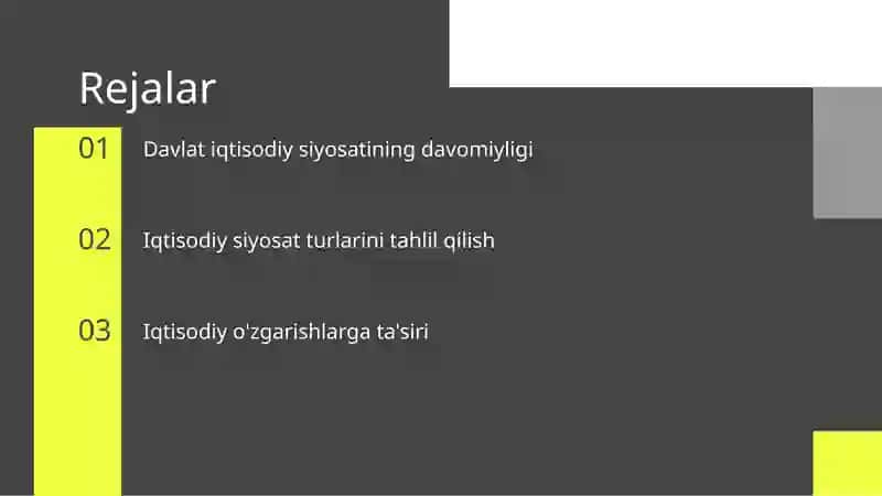 Davlatning iqtisodiy siyosati 2