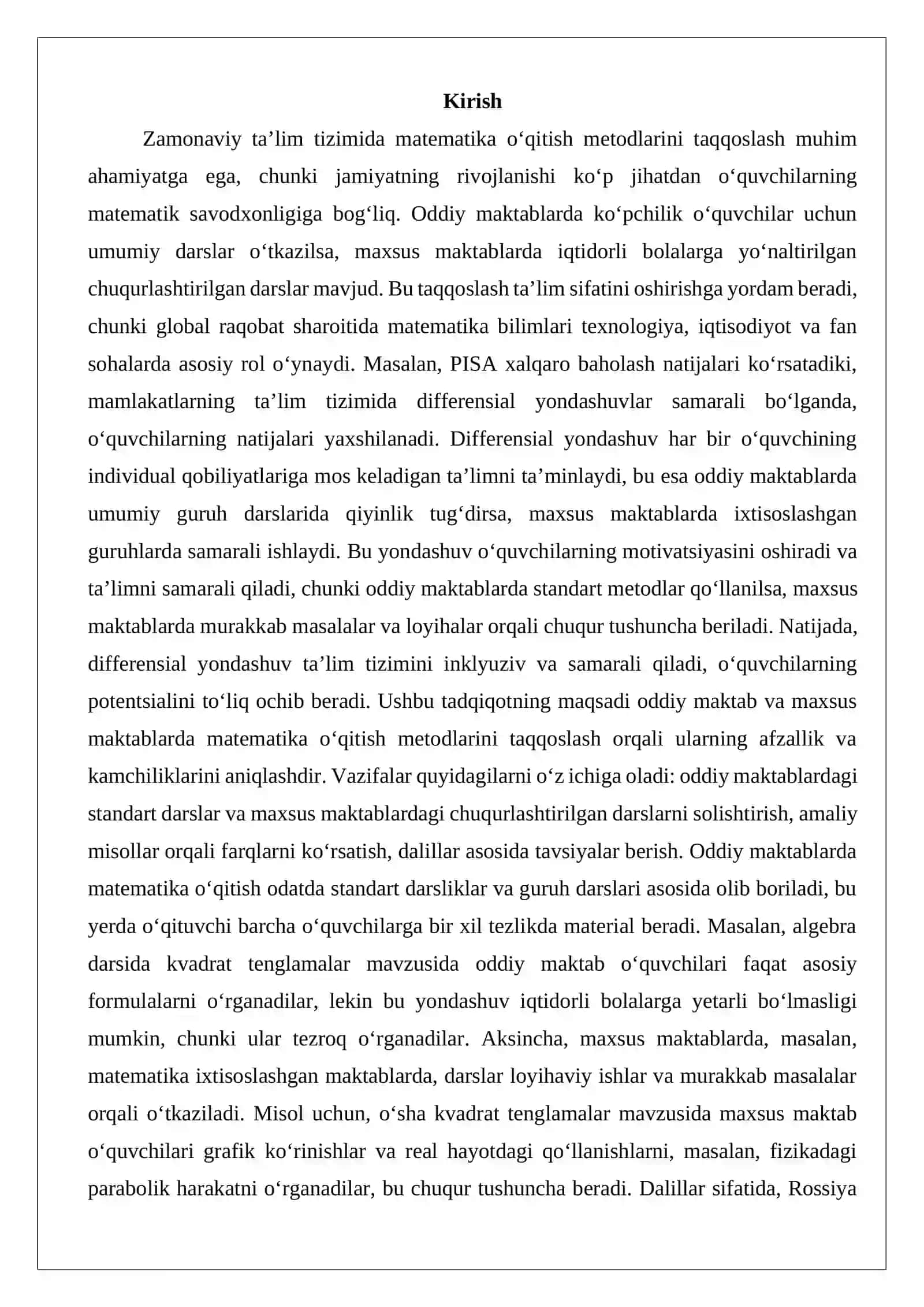 Oddiy maktab va maxsus maktablarda matematika o‘qitish metodlarini taqqoslash 2