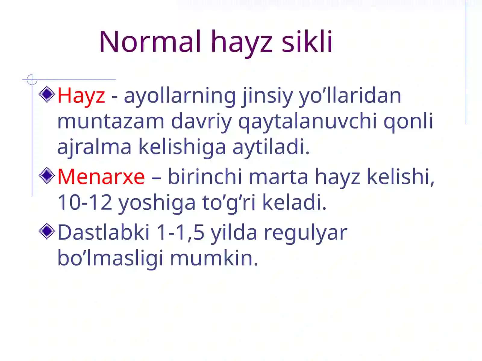Hayz sikli buzilishlari 2