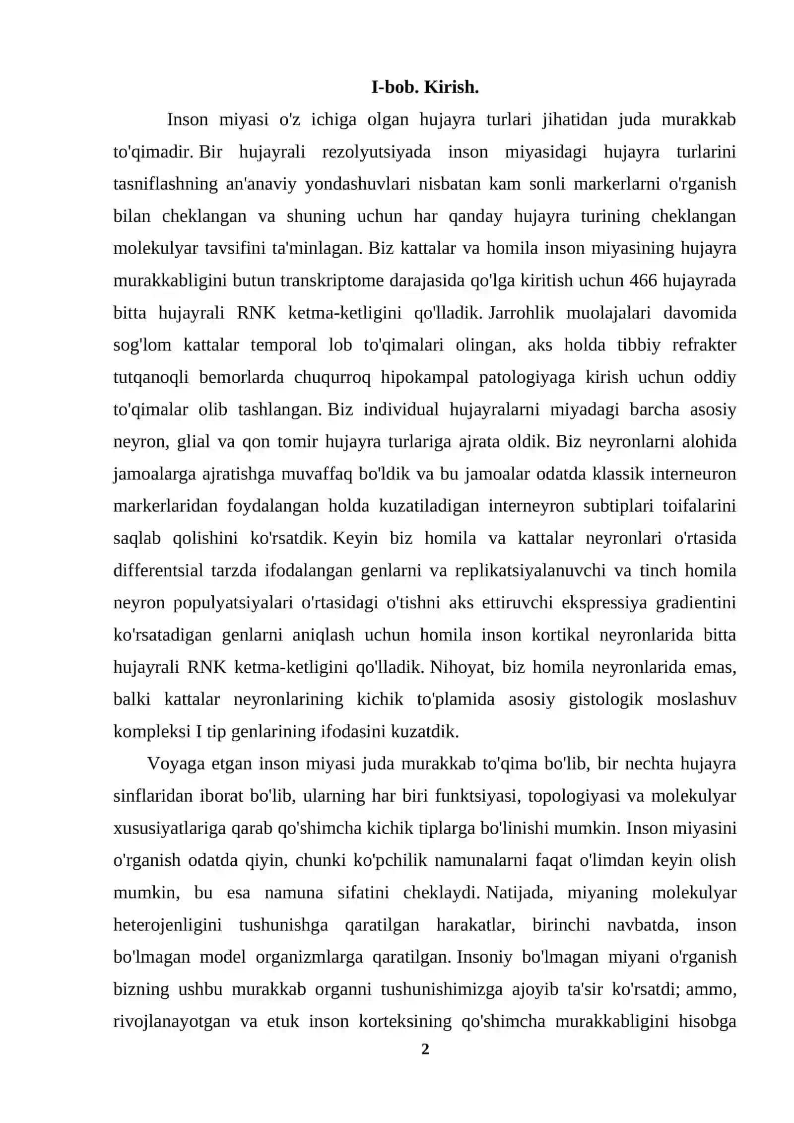 ODAM MIYASI HUJAYRALARIDAGI RNK NI TAHLILI 2