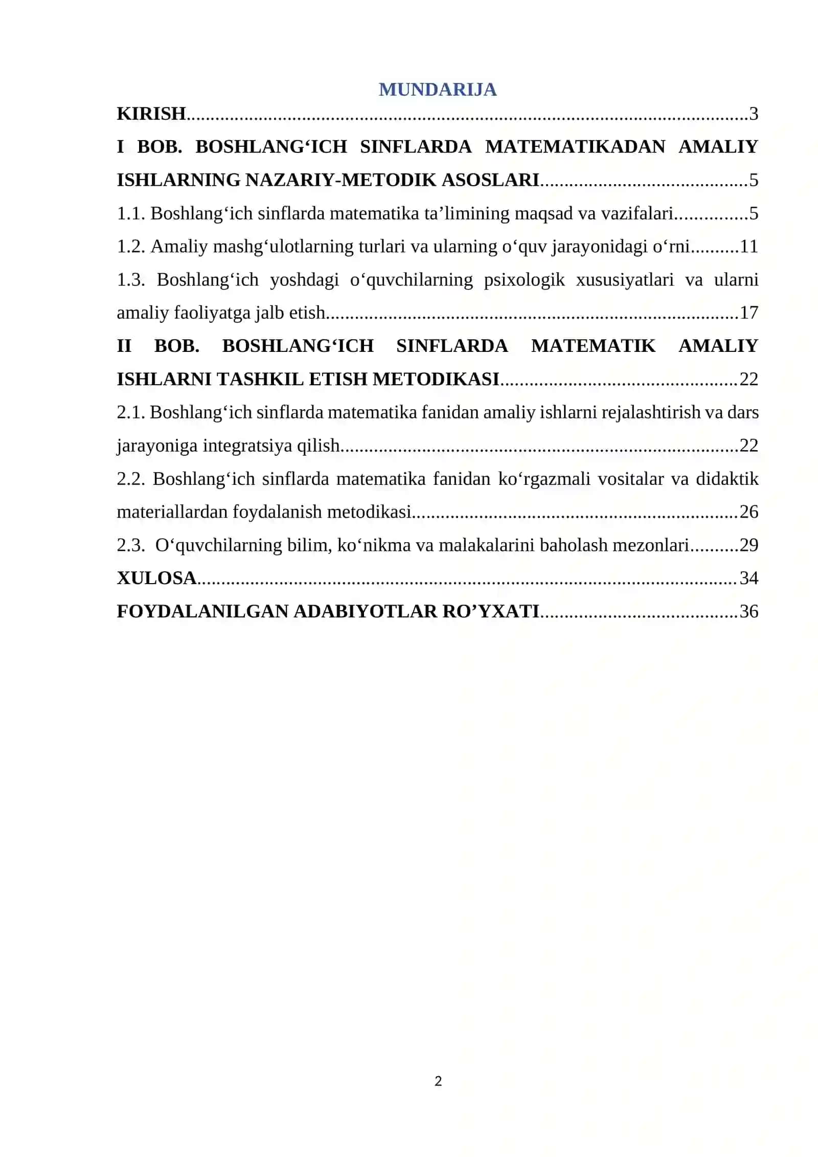Boshlang'ich sinflarda matematikadan amaliy ishlar va ularni tashkil qilish 2