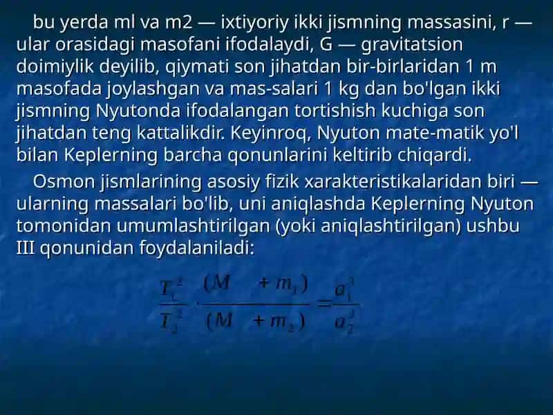 Kepler qonunlari 2