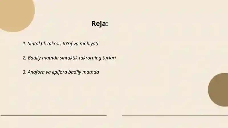 Sintaktik takror 2