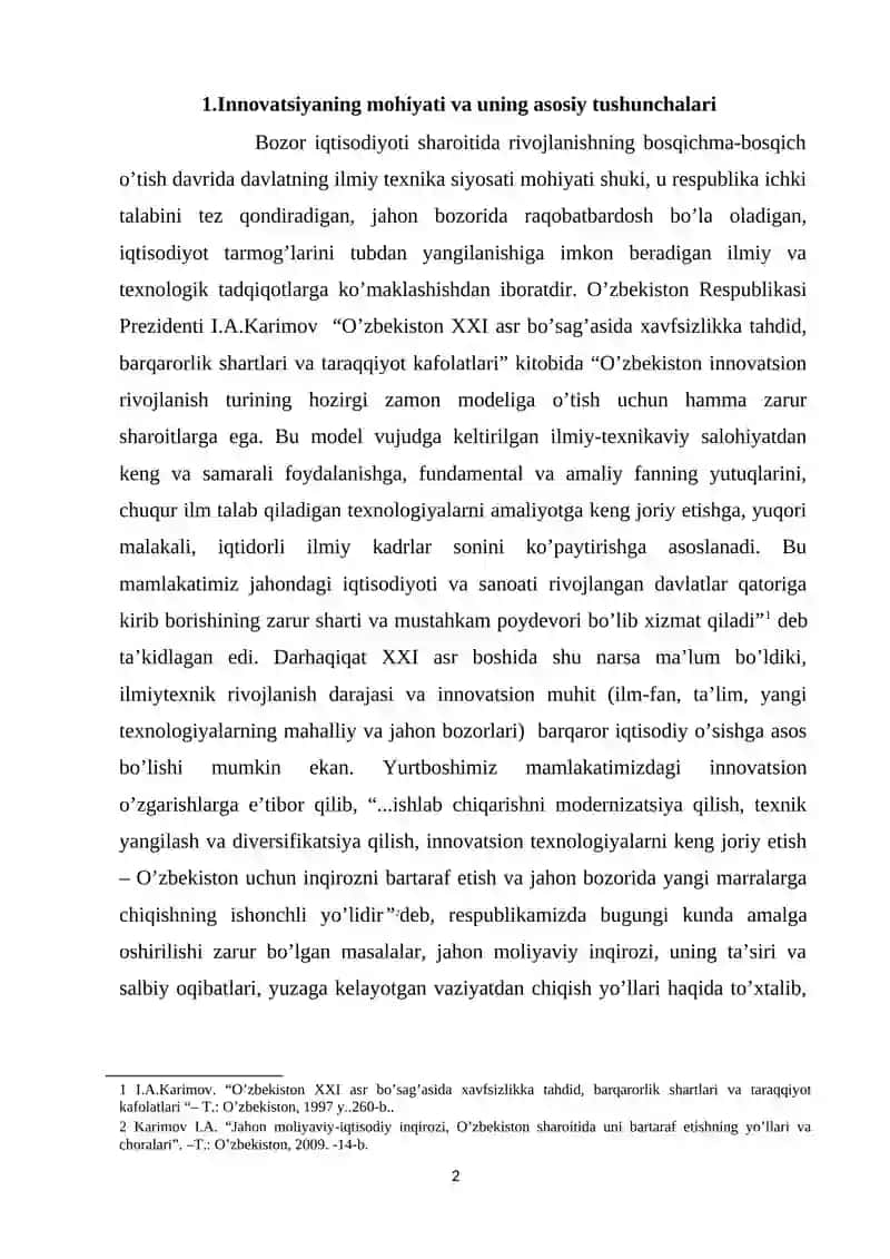 SANOAT KORXONALARI INNOVATSION SAMARADORLIGINI OSHIRISH YO'LLARI 2