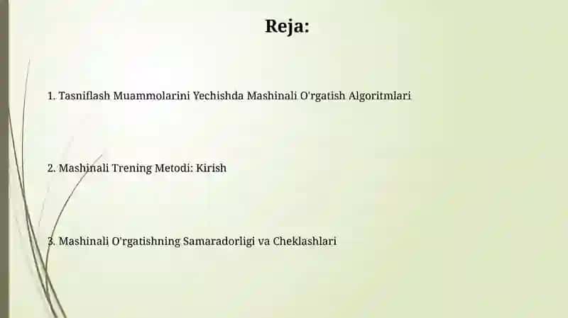 Mashinali Ta'lim Modelini Tayyorlash 2