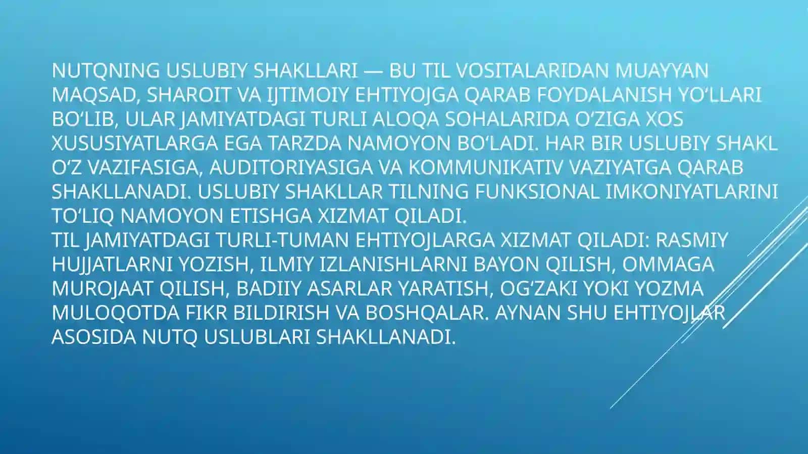 Nutqning uslubiy shakllari 2