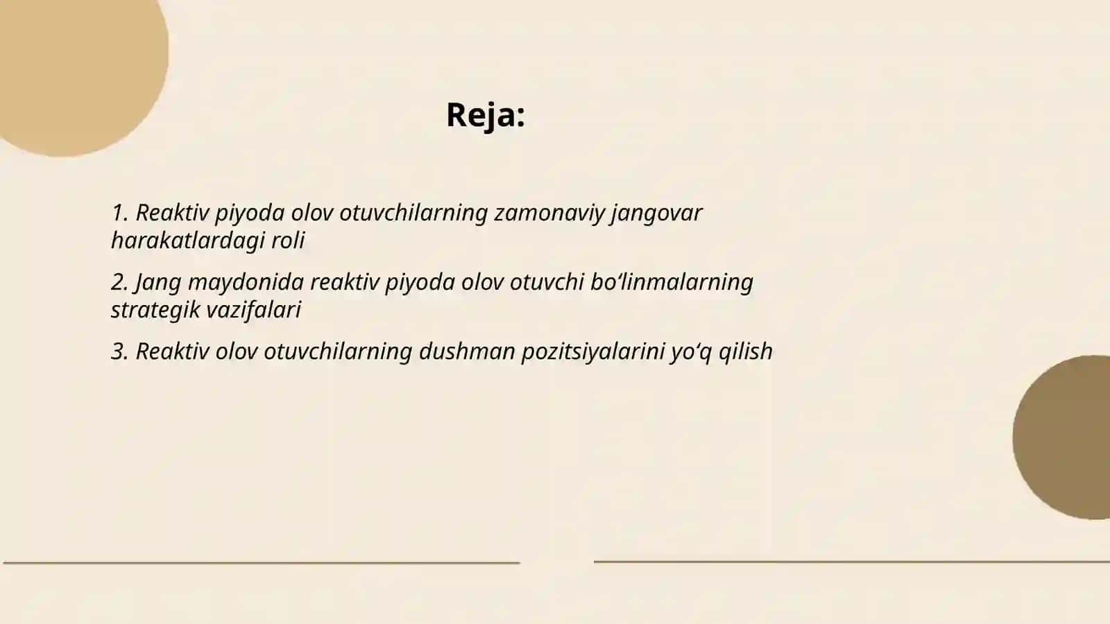 Reaktiv piyoda olov otuvchi boʻlinmalarning vazifasi 2