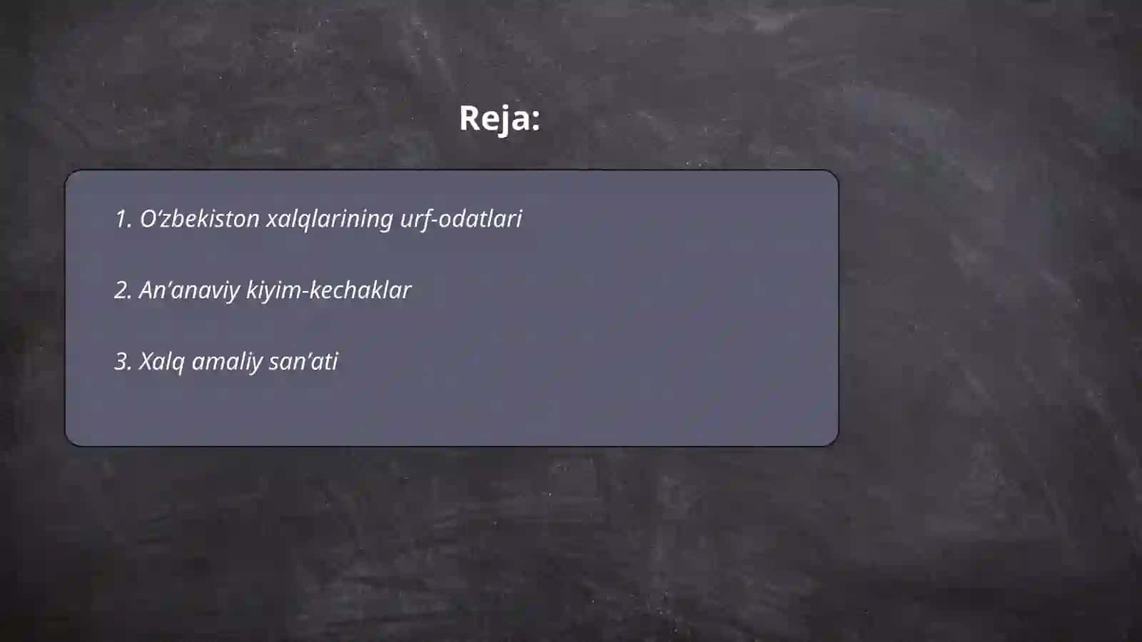 Oʻzbekiston xalqlari madaniyati 2