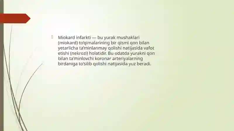 Miokard infarktining ertavakechbiokimyoviy tahlili 2