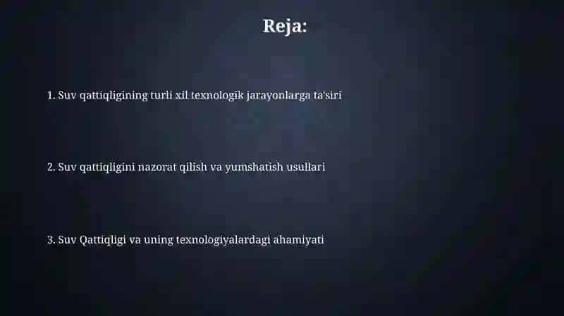 Suvning qattiqligi va uning yumshatishning texnikadagi ahamiyati 2