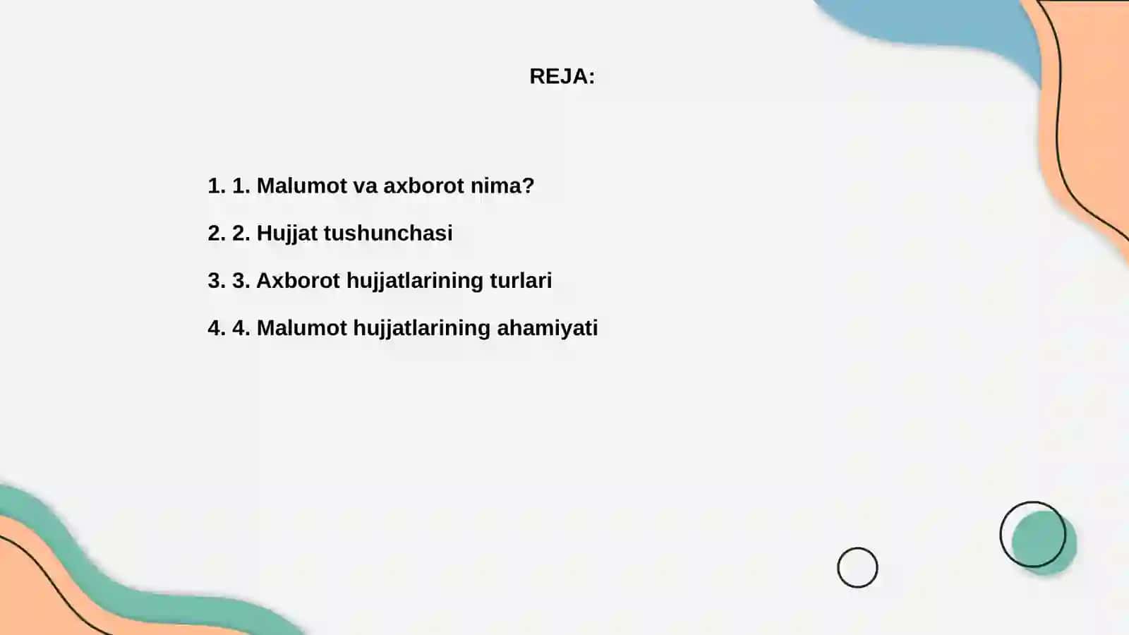 Malumot va axborot hujjatlari 2