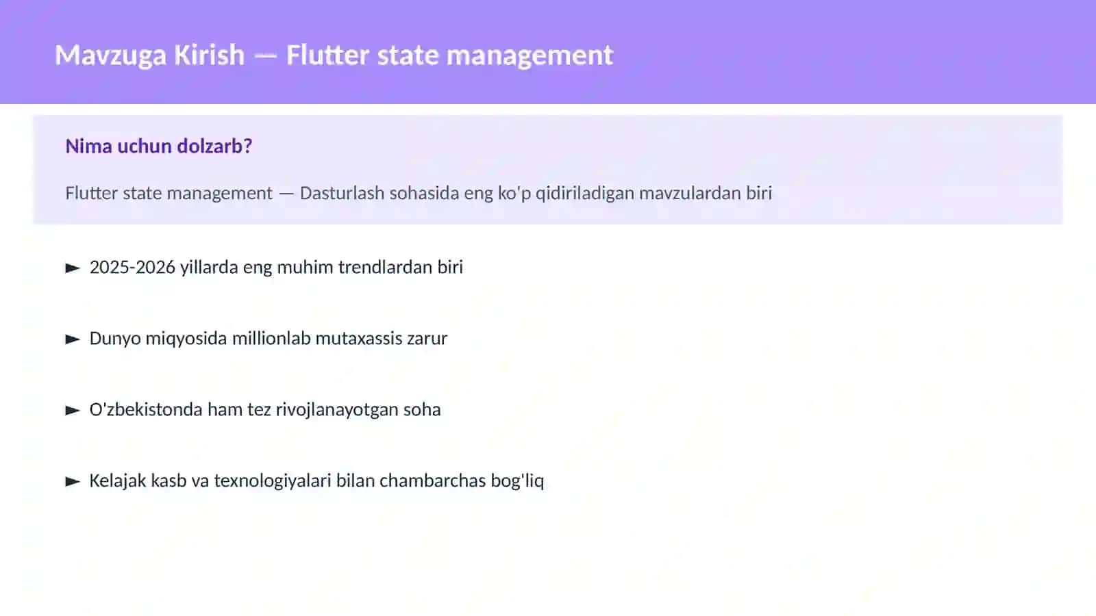 Flutter state management 2