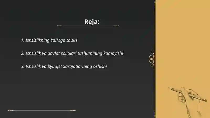 Ishsizlikning iqtisodiy oqibatlari Mehnat bozori va ishsizlik. Ishsizlikning iqtisodiy oqibatlari 2