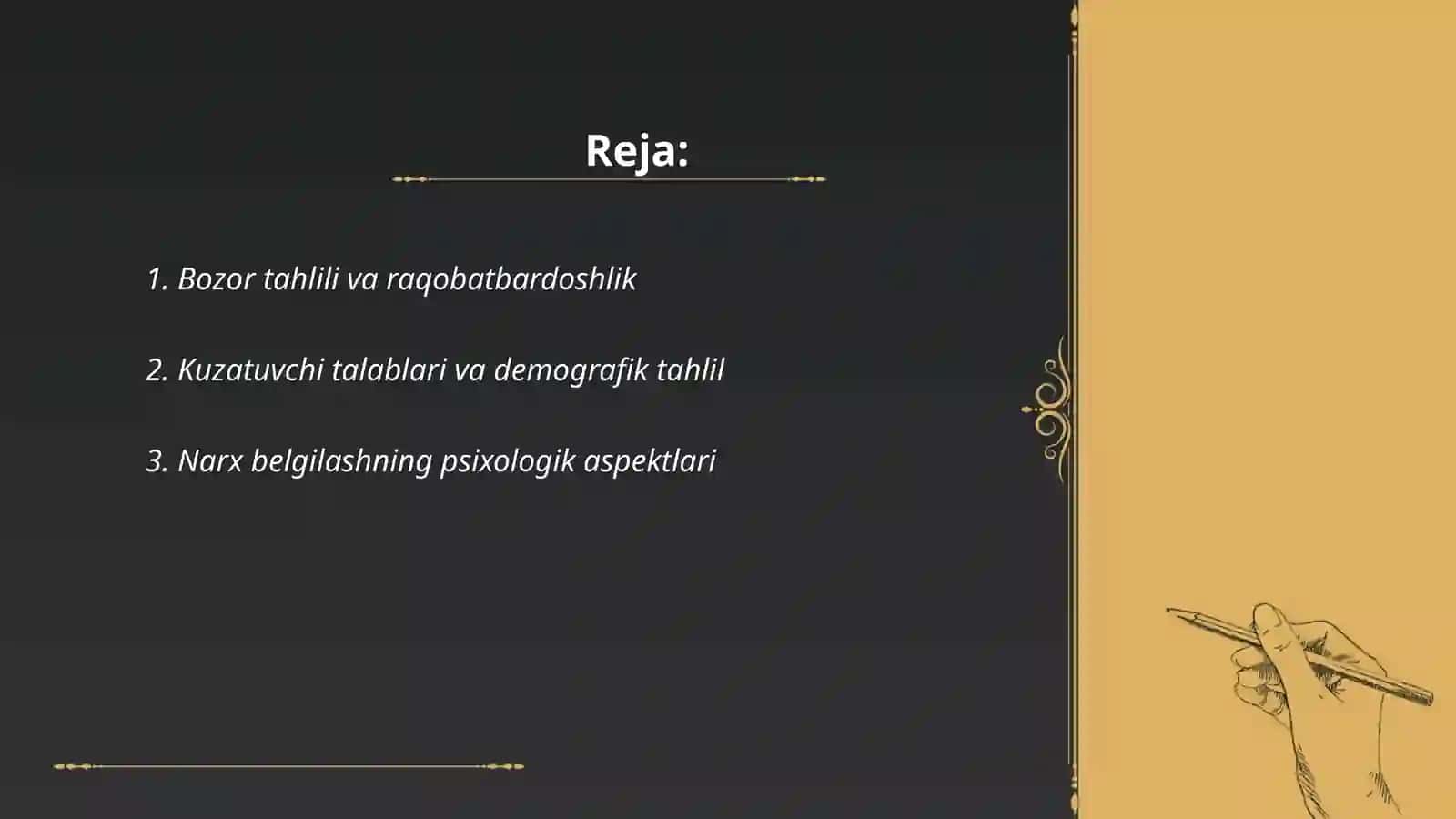 Internetda yangi tovarlar uchun narx strategiyasini ishlab chiqish 2
