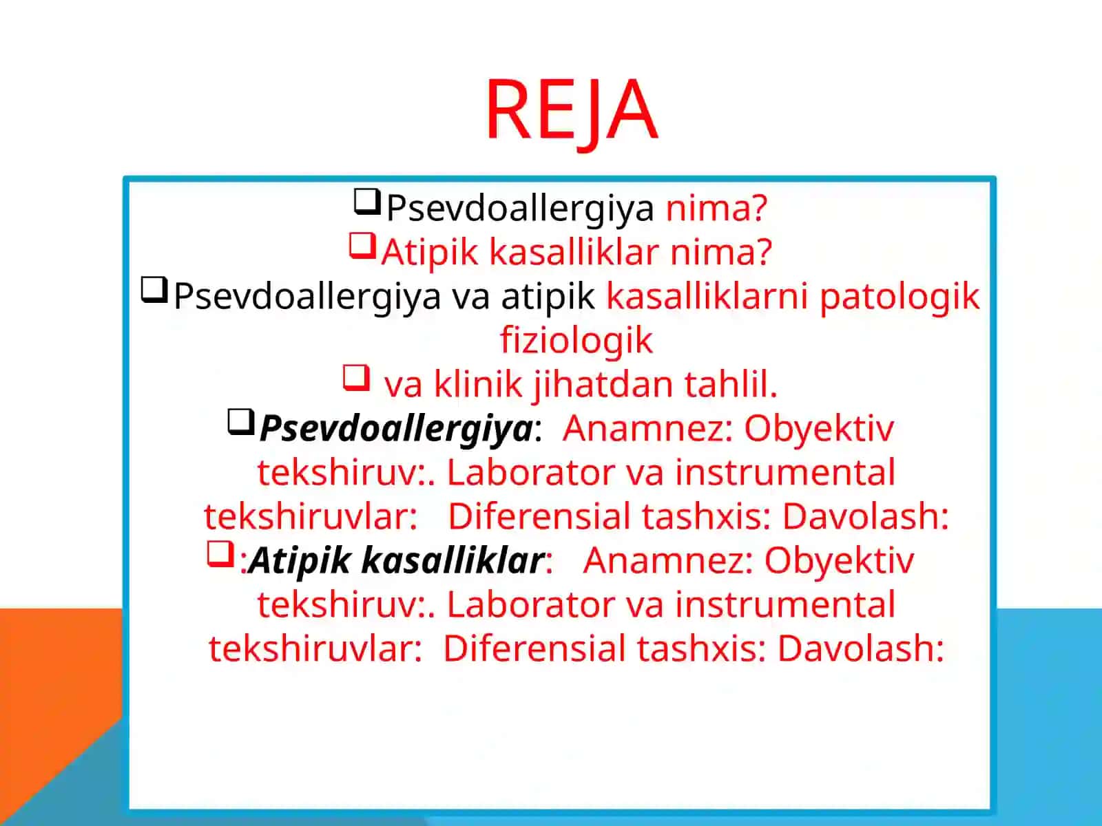 Patalogik Fiziologiya Fanidan Taqdimoti 2
